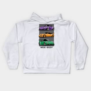 Wide Body sportcars Kids Hoodie